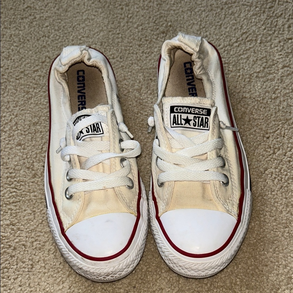 Converse white and Red Sneakers